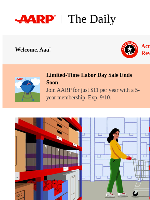 aarp newsletter: The Daily — 9 Costly Mistakes Shoppers Make at War...