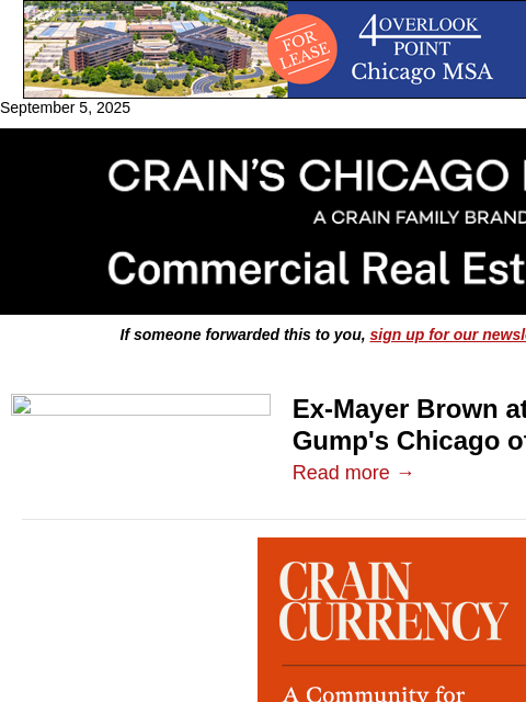 crainalerts newsletter: Law firm launches Chicago office
