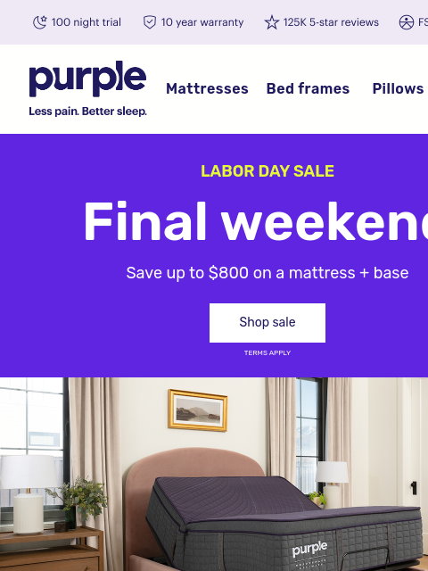 purple newsletter: FINAL WEEKEND of our biggest sale