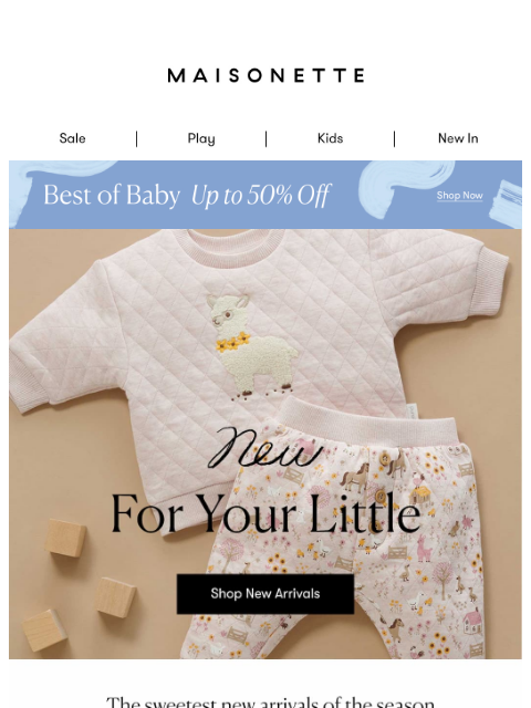 maisonette newsletter: The Sweetest New Baby Styles 💛