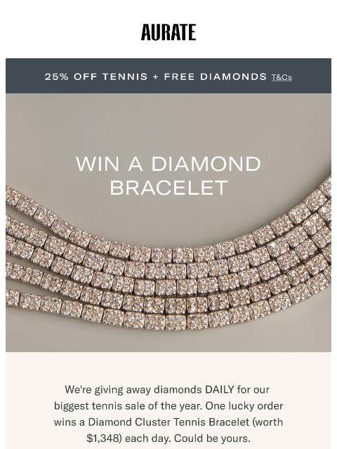 auratenewyork newsletter: FREE DIAMOND TENNIS