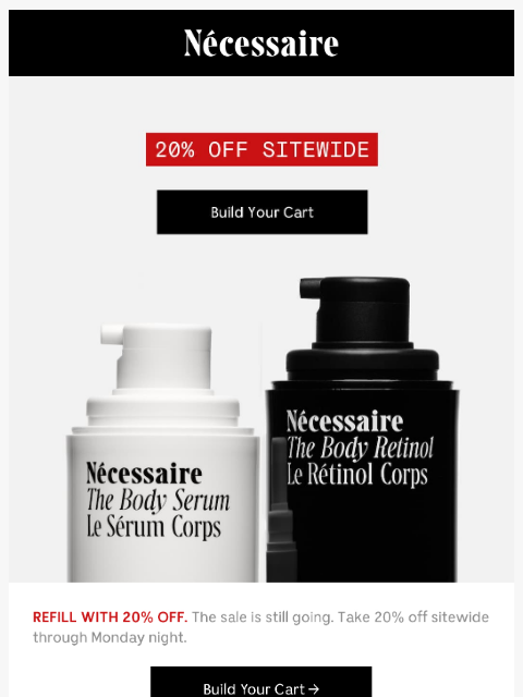 necessaire newsletter: Refill. Refresh. Repeat.