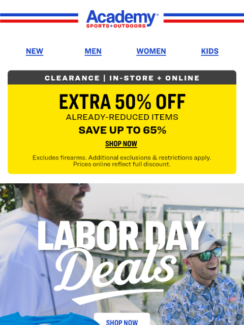 academy newsletter: BOGO 50% Adult Magellan Outdoors Clothes