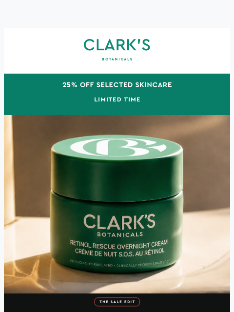clarksbotanicals newsletter: The Retinol that doesn't punish your skin
