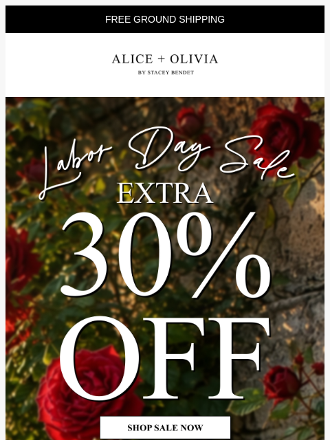 aliceandolivia newsletter: Extra 30% Off Won't Last Forever