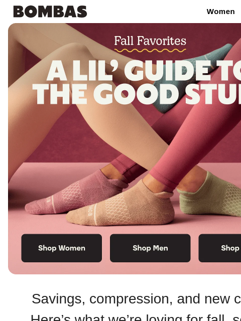 bombas newsletter: Fall Favorites: Cozy Season Done Right