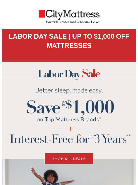 citymattress newsletter: Labor Day savings won't last!