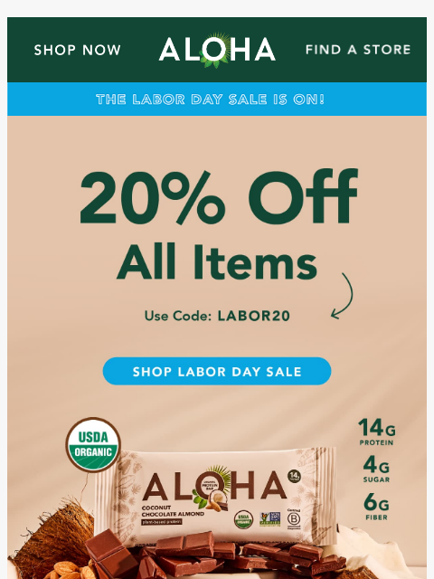 aloha newsletter: Quality ingredients for a quality weekend