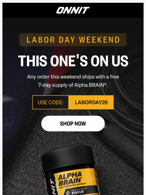 onnit newsletter: Your Order Just Got Backup