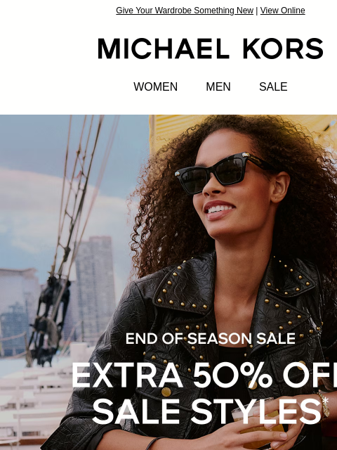 michaelkorsmail newsletter: Extra 50% Off Is All Yours