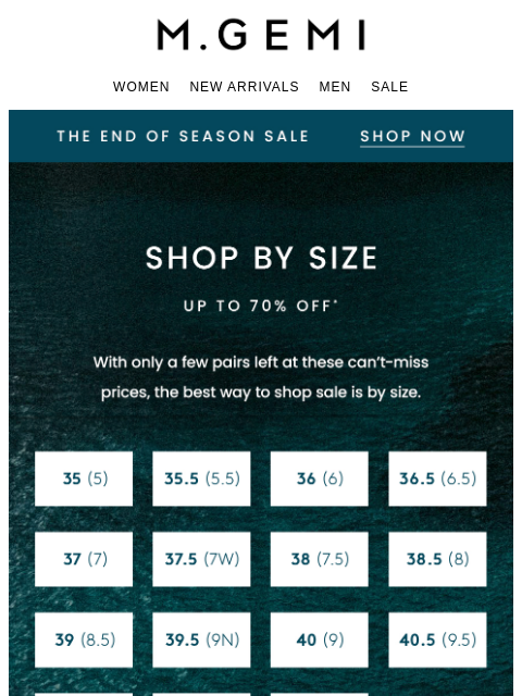 mgemi newsletter: Up To 70% Off & In Your Size