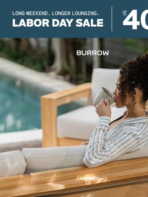 burrow newsletter: Up to 40% off trending styles