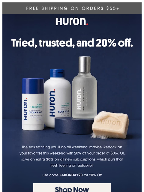 usehuron newsletter: Grab 20% off this weekend only