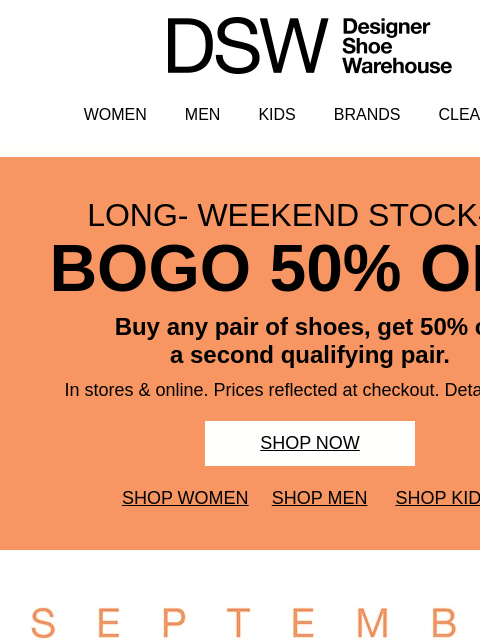 dsw newsletter: 5 trends to try in September