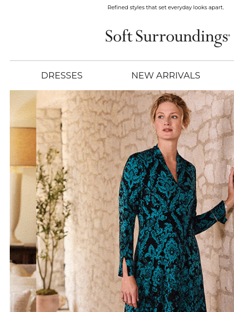 softsurroundings newsletter: Dresses You'll Notice