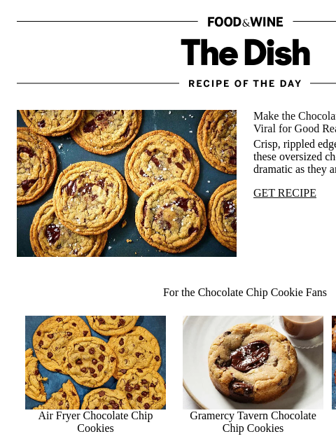foodandwine newsletter: Pan-Banging Chocolate Chip Cookies