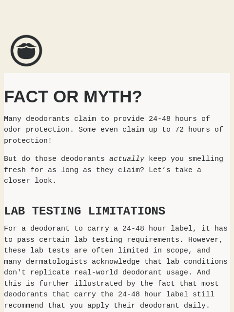 beardbrand newsletter: Is 24-Hour Odor Protection a Myth?