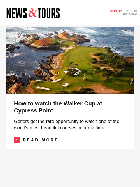 golfdigest newsletter: The most unlikely U.S. player at Cypress Point