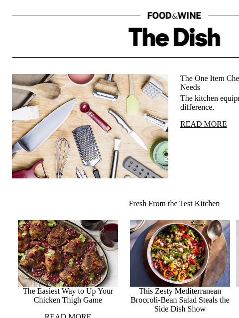 foodandwine newsletter: The One Item Chefs Say Every Home Cook Needs