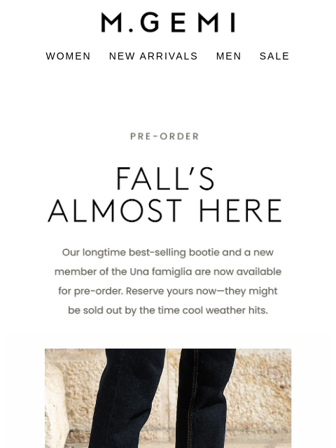 mgemi newsletter: Pre-Order Your New Fall Boots
