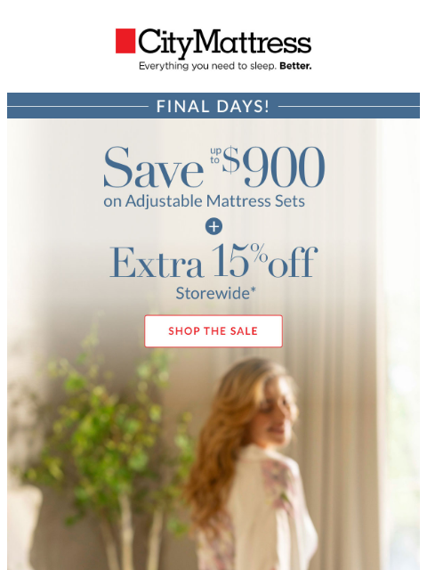 citymattress newsletter: Final Days: Labor Day Savings