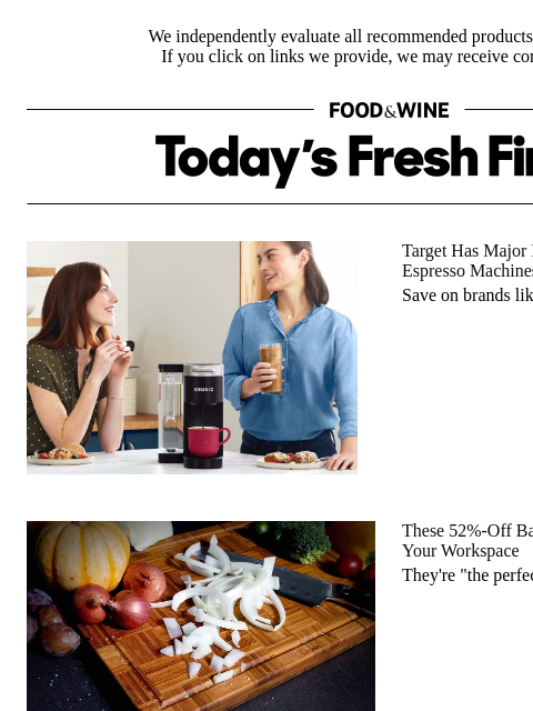 foodandwine newsletter: 52% Off: Luxe Wooden Cutting Boards That Are 'Easy...