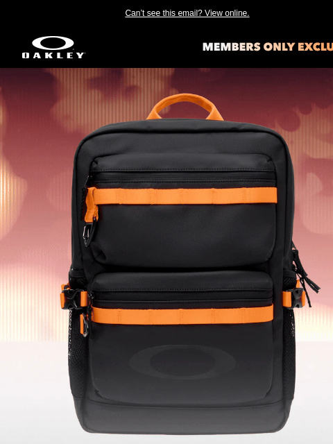oakley newsletter: Level Up Your Routine With Your Exclusive Backpack