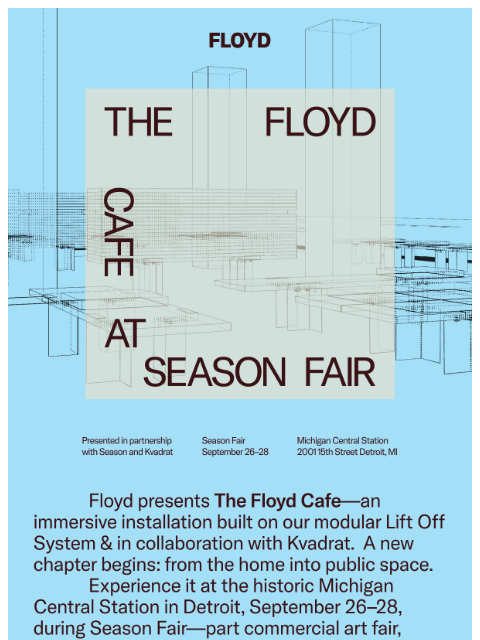 floydhome newsletter: The Floyd Cafe: Opening September 26
