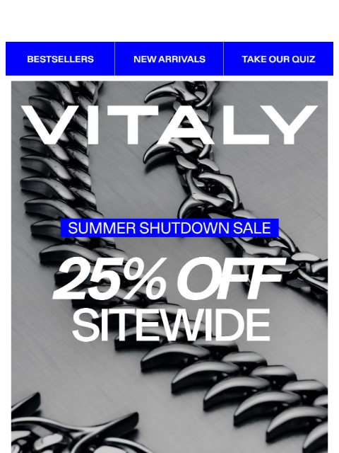 vitalydesign newsletter: 48 HOURS TO SAVE 25%