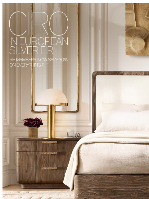 rh newsletter: The Ciro Collection in European Silver Fir. Design...