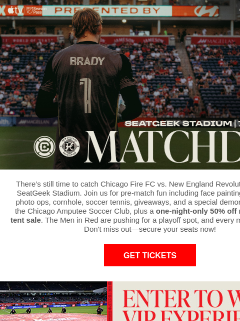 chicagofirefc newsletter: TONIGHT: Chicago Fire vs New England Revolution