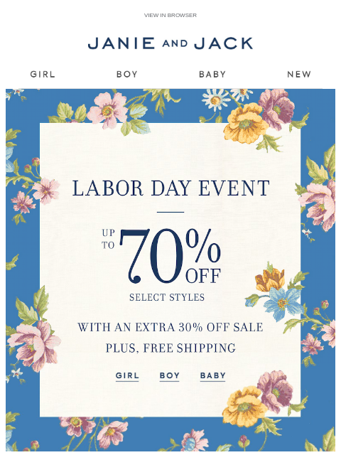 janieandjack newsletter: More sale styles just added...