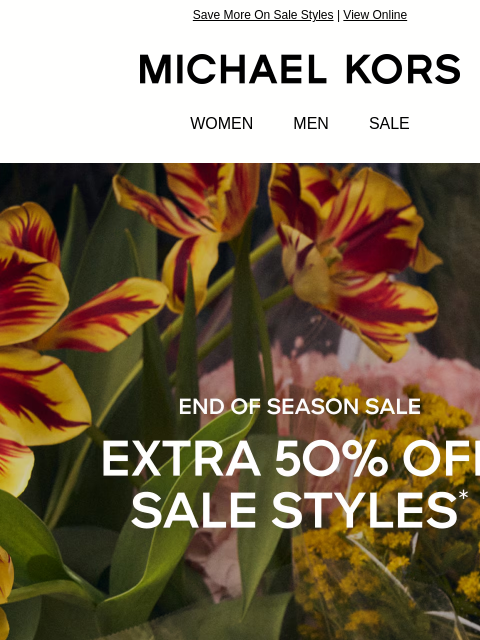 michaelkorsmail newsletter: Yes, Really—These Are An Extra 50% Off