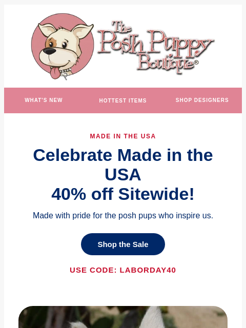 poshpuppyboutique newsletter: One More Day of 40% Off Sitewide