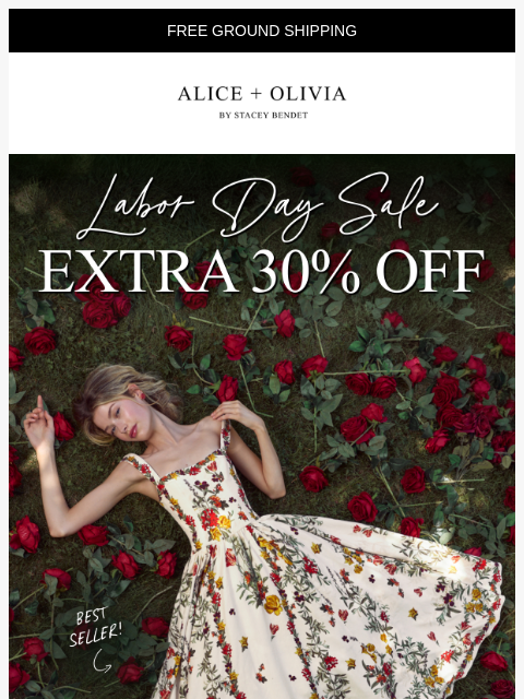 aliceandolivia newsletter: Extra 30% Off: The Dress Edit