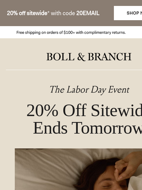 bollandbranch newsletter: Wrap up your weekend with The Labor Day Sale