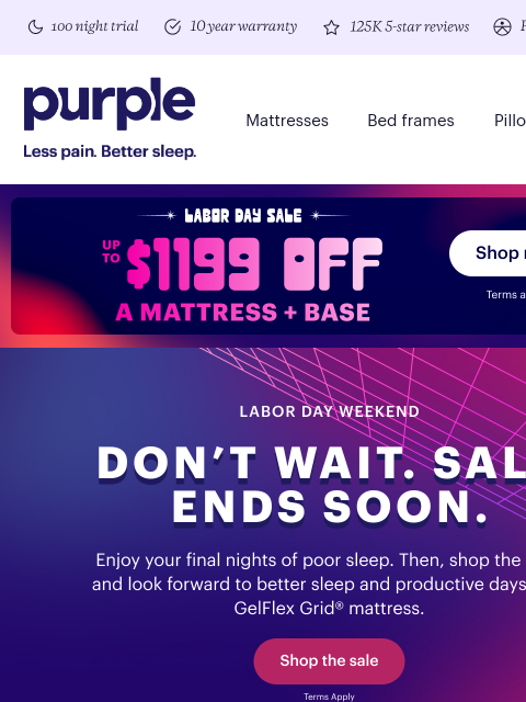purple newsletter: Time’s running out for BIG savings