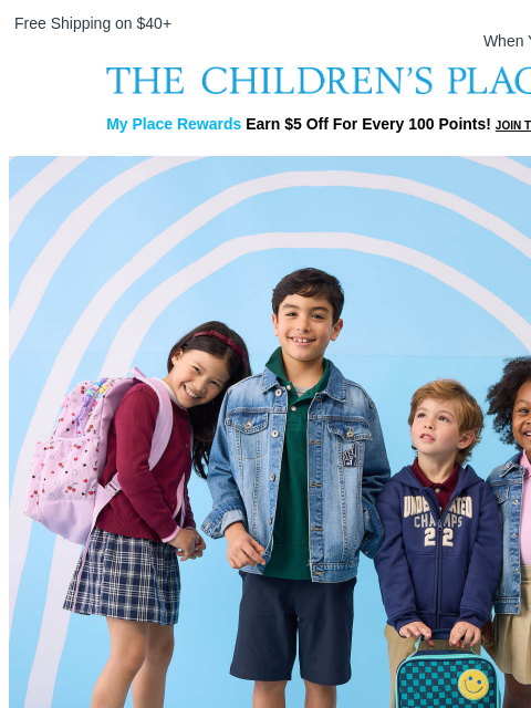 childrensplace newsletter: Backpacks That Totally Match Their Vibe ✌️
