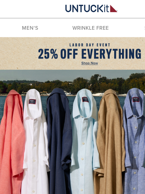 untuckit newsletter: TRENDING: Linen on Sale!