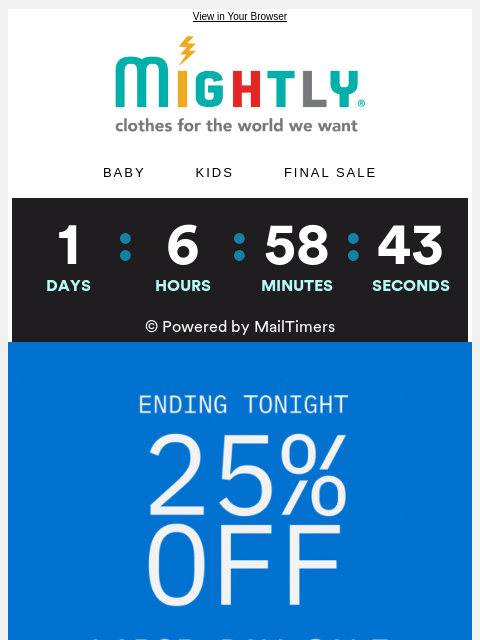 mightly newsletter: Tonight’s the Night 👀 25% OFF Ends