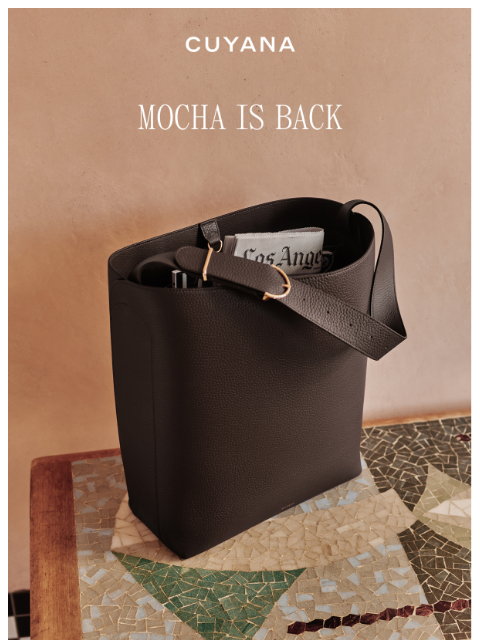 cuyana newsletter: Mocha is Back