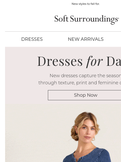 softsurroundings newsletter: Dresses Just Landed