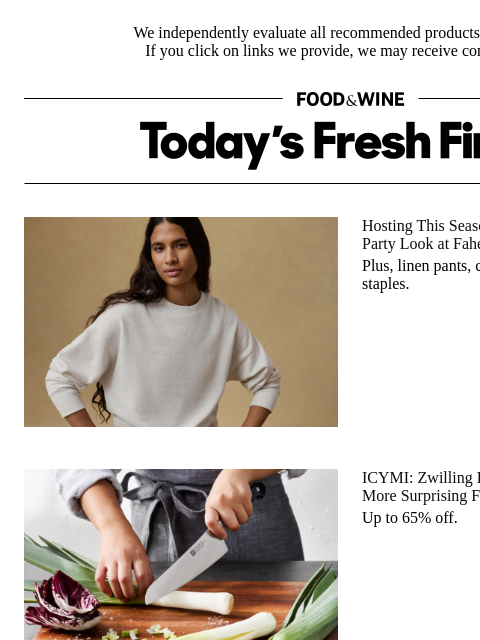 foodandwine newsletter: Up to 65% Off: Zwilling Blades, Staub Bakeware, an...