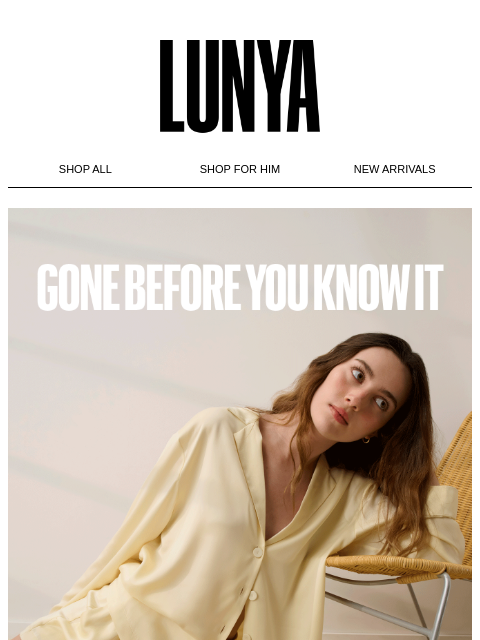 lunya newsletter: MOVING FAST (LIKE, REALLY FAST)