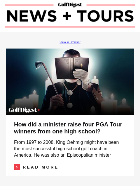 How Scottie Scheffler became elite by becoming average GolfDigest View in Browser King Oehmig How did a minister raise four PGA Tour winners from one high school? From 1997 to 2008, King Oehmig might