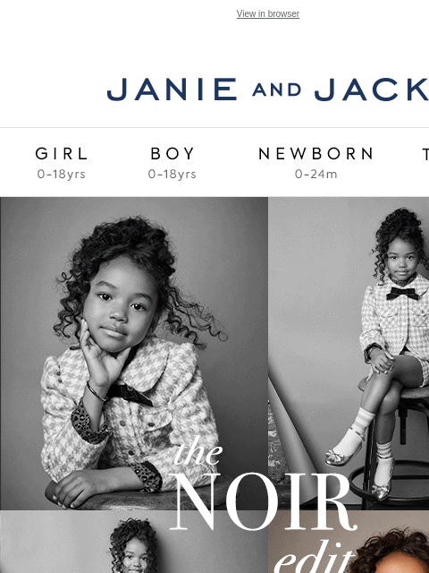 Black and white and always on trend. View in browser Stores Janie and Jack Girl Boy Newborn Tween Janie and Jack Girl Boy Newborn Tween Girl Boy Newborn Girl Newborn Boy Accessories Sale Gift Services