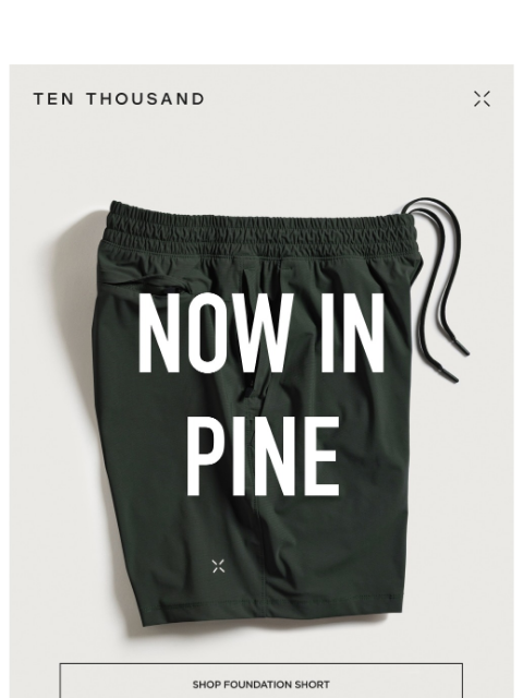 tenthousand newsletter: Foundation Short: Now In Pine