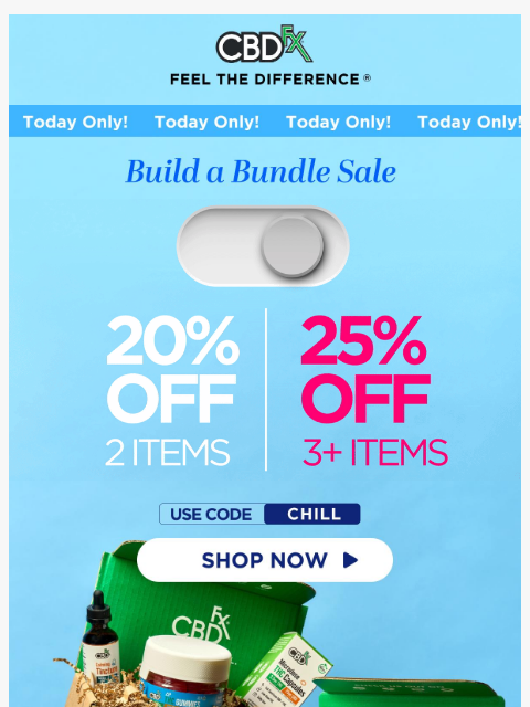 cbdfx newsletter: Today Only: Save up to 25% when you bundle!
