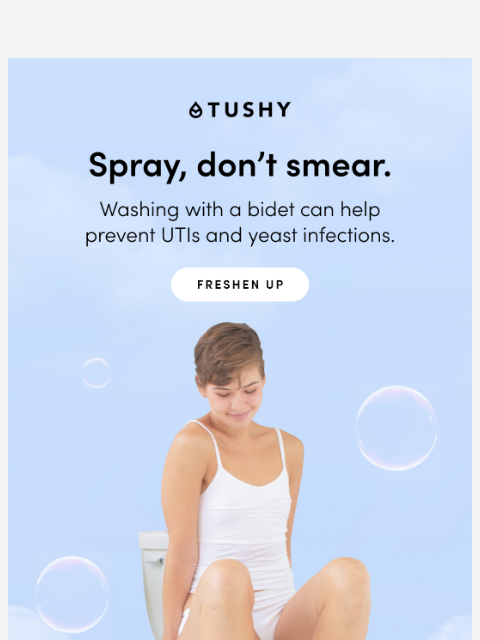 hellotushy newsletter: Say goodbye to UTIs and yeast infections!