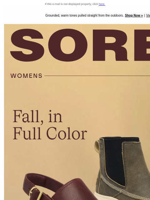 sorel newsletter: The Autumn Palette